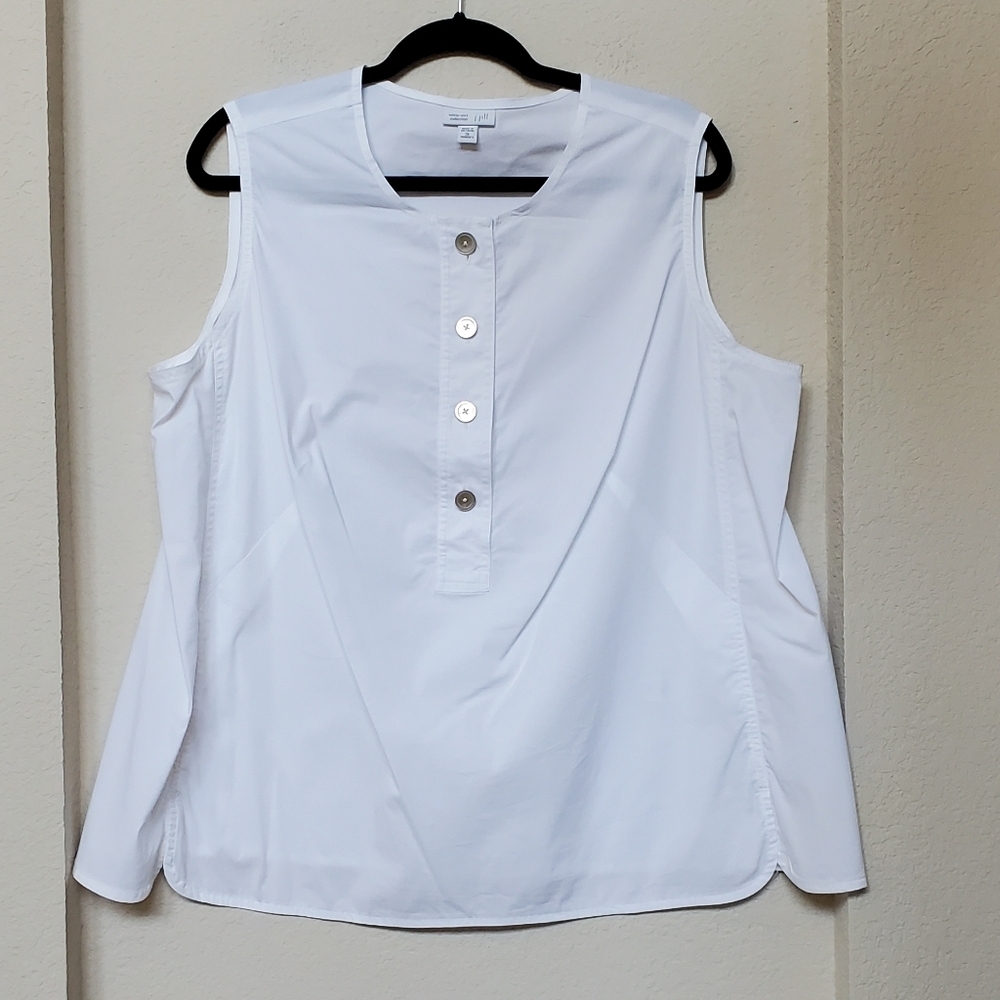 J.Jill Sleeveless Button Front Blouse.  Size 2x